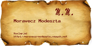 Moravecz Modeszta névjegykártya